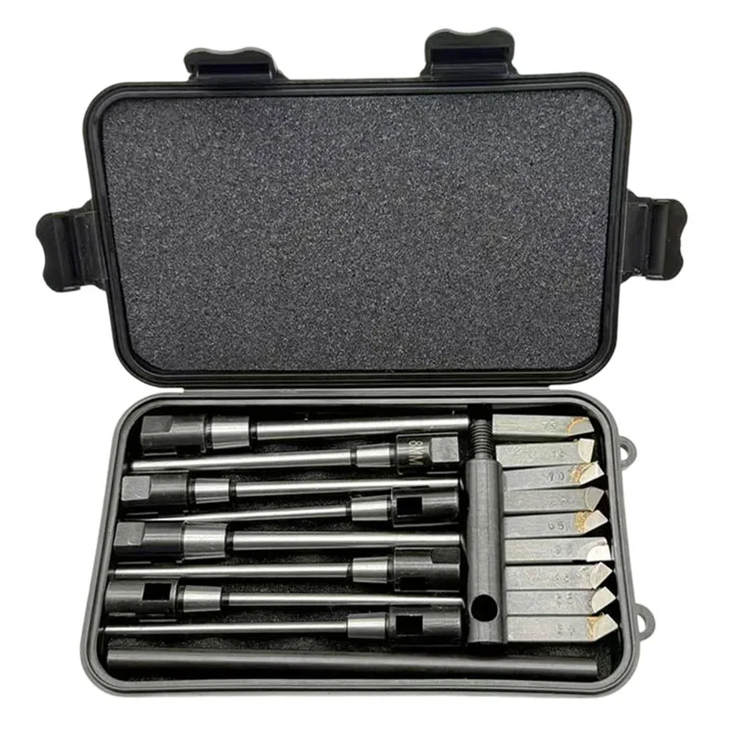 Car And Motorcycle Valve Seat Repair Tool, 19pcs Adjustable Hard Alloy Grinding Reamer Handle Blade Set