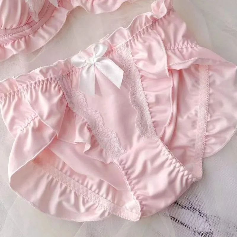 Lingerie primaverile ed estiva, set di biancheria intima per ragazze dolci e carine, stampa bordo in pizzo sottile dell'anello in acciaio, reggiseno raccolto di grandi dimensioni