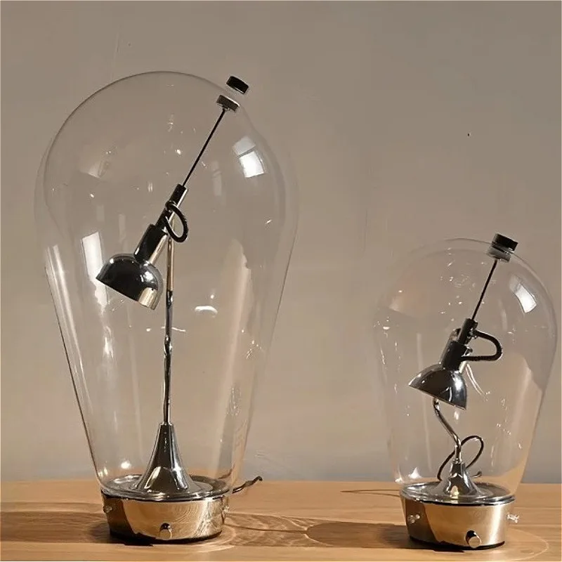 Italian Vintage Dimmable Table Lamp for Desk Lighting Rotary Glass Desk Light for Home Office Study Room Decor Led Luminaria