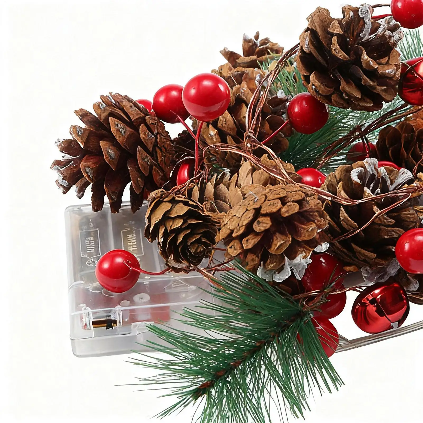 Świąteczne lampki choinkowe 2 metra, 20 LED, na baterie, lampki dekoracyjne na Boże Narodzenie, do wnętrz i na zewnątrz, do salonu.