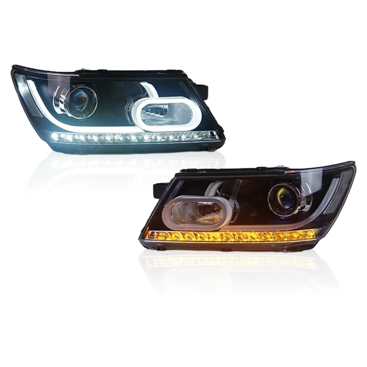 TYPY Car headlights For Dodge Journey 2009-2016 Dynamic information turn signal Daytime running lights Auto parts