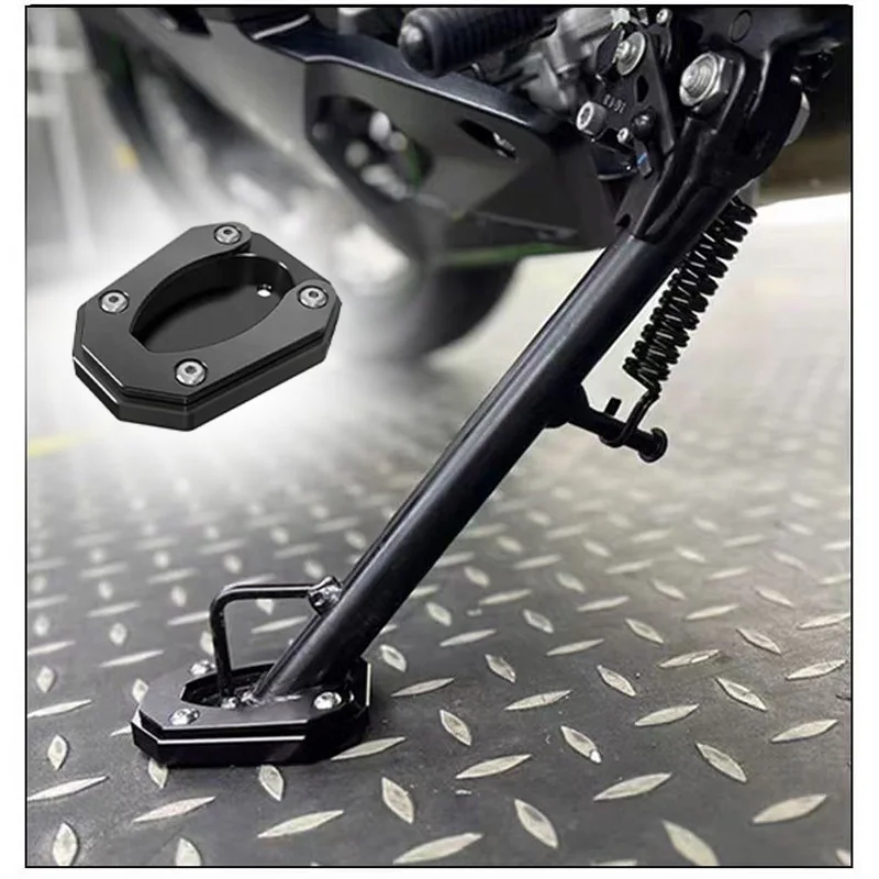 Motorcycle Side Stand Enlarged Plate Kickstand For Kawasaki Z400 Z500 NINja 125 250 400 500 7 Hybrid ZX25R ZX4R ZX4RR 2019-2026