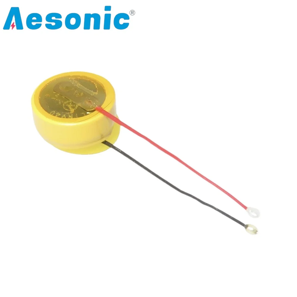 2PCS LIR940 with Wire 3.6V 25mAh Lithium Rechargeable Button Battery for Bluetooth Headset Hearing Aids TWS Earphone Batteries