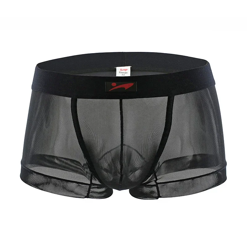 

Men Underwear Boxer Mesh U Pouch Sexy Underpants Cueca Trunks Boxer Shorts Panties Hot
