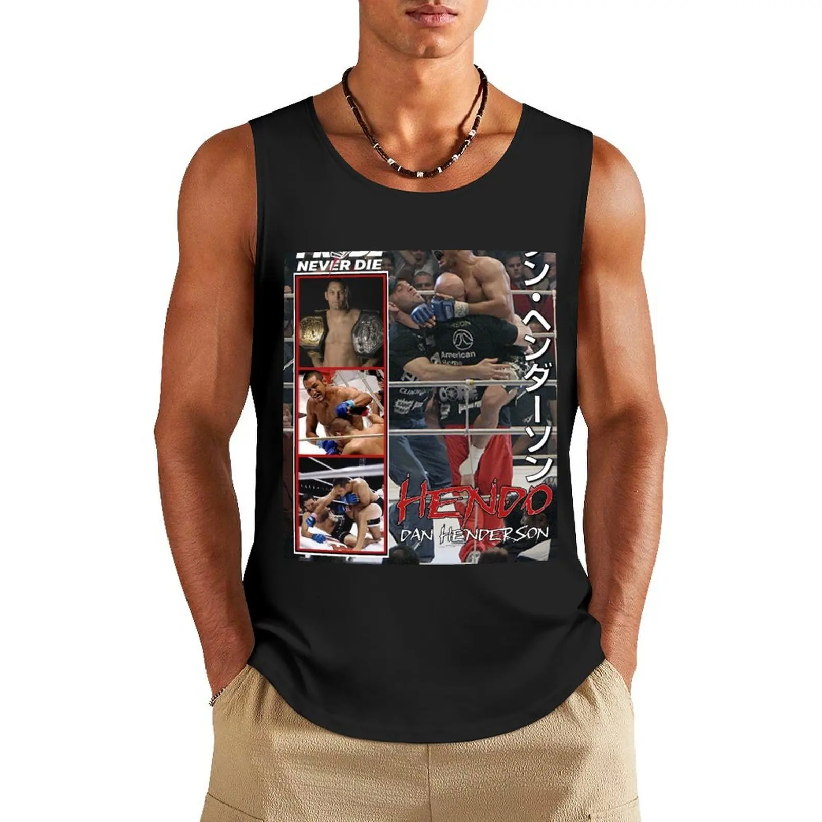 

Dan Henderson Pride Never Die Tank Top bodybuilding t-shirt Top summer Top