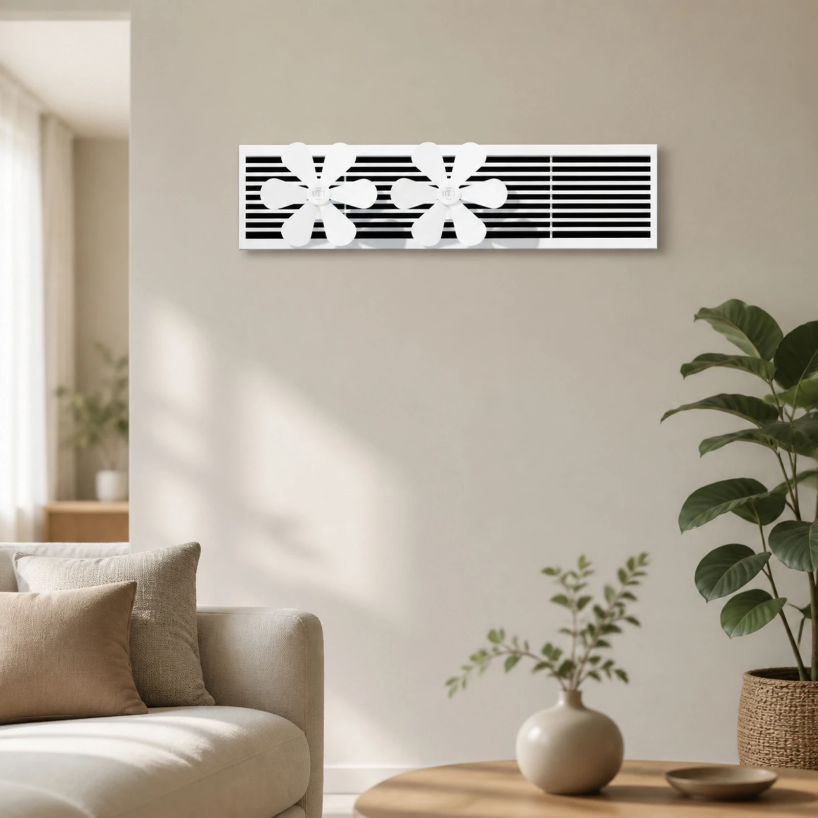 2 Pieces Air-Conditioner Air Distribution Deflector Sturdy Five-Blade Fan-Shaped Vent Deflector Compact Lightweight