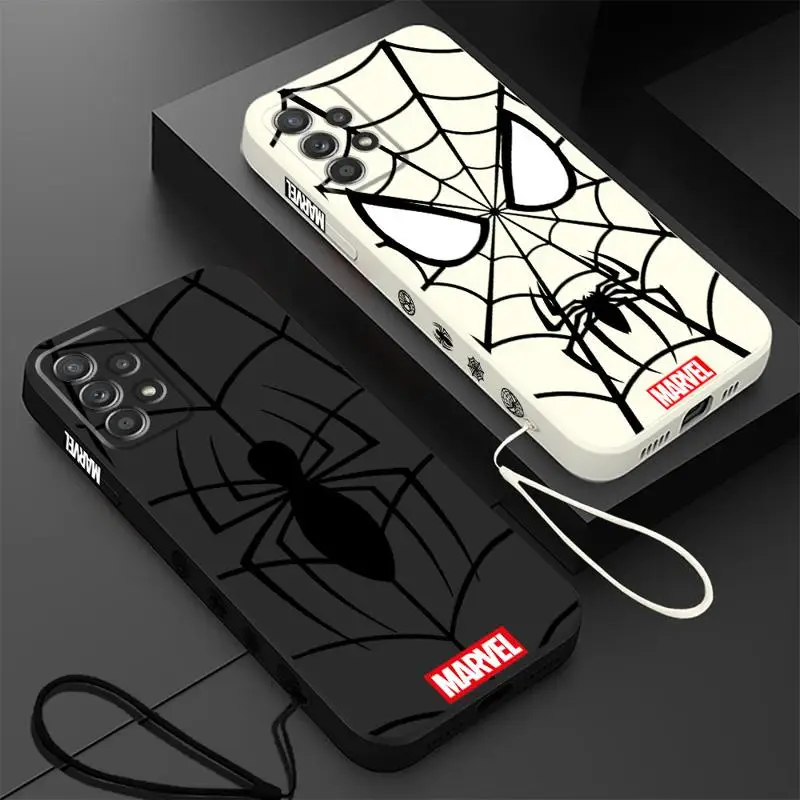 Spider Man Marvel LOGO Phone Case for OPPO A7 A16 A17 A38 A53 A54 4G A74 5G A32 A16e A18 A5s A15 A57 A11k A16k Soft TPU Cover