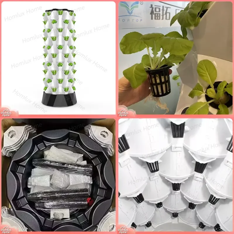 Vertical Garden Tower with Hydroponic System for Home Farming Pineapple Growing Aeroponic Planter Indoor Outdoor Plant