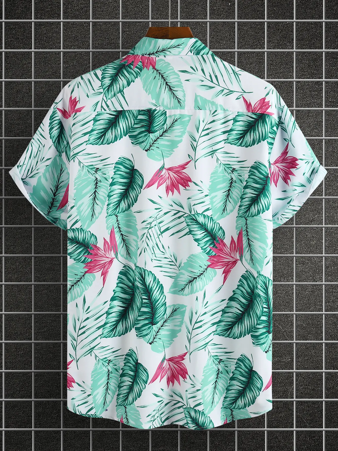 2024 Men\'s Fashion digital Printed short-sleeved Shirt Men\'s Hawaiian printed shirt