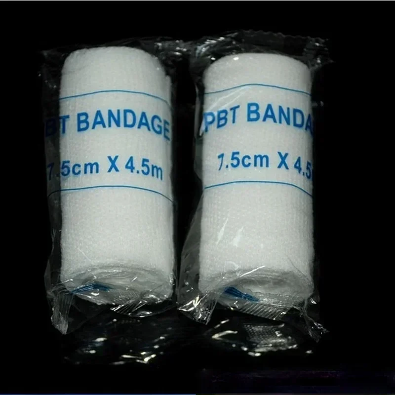 Elastische Bandagen Weiß Bandage Erste Hilfe Kit Liefert für Home Pflege und Wunde Fixierung 5cmx 4,5 m 7,5x4,5 m 10x 4,5 m