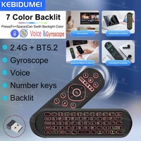 Wireless Remote Control Voice Air Voice Mouse 2.4G BT Mini Keyboard Rechargeable IR Learning for MacBook Smart TV Android TV Box