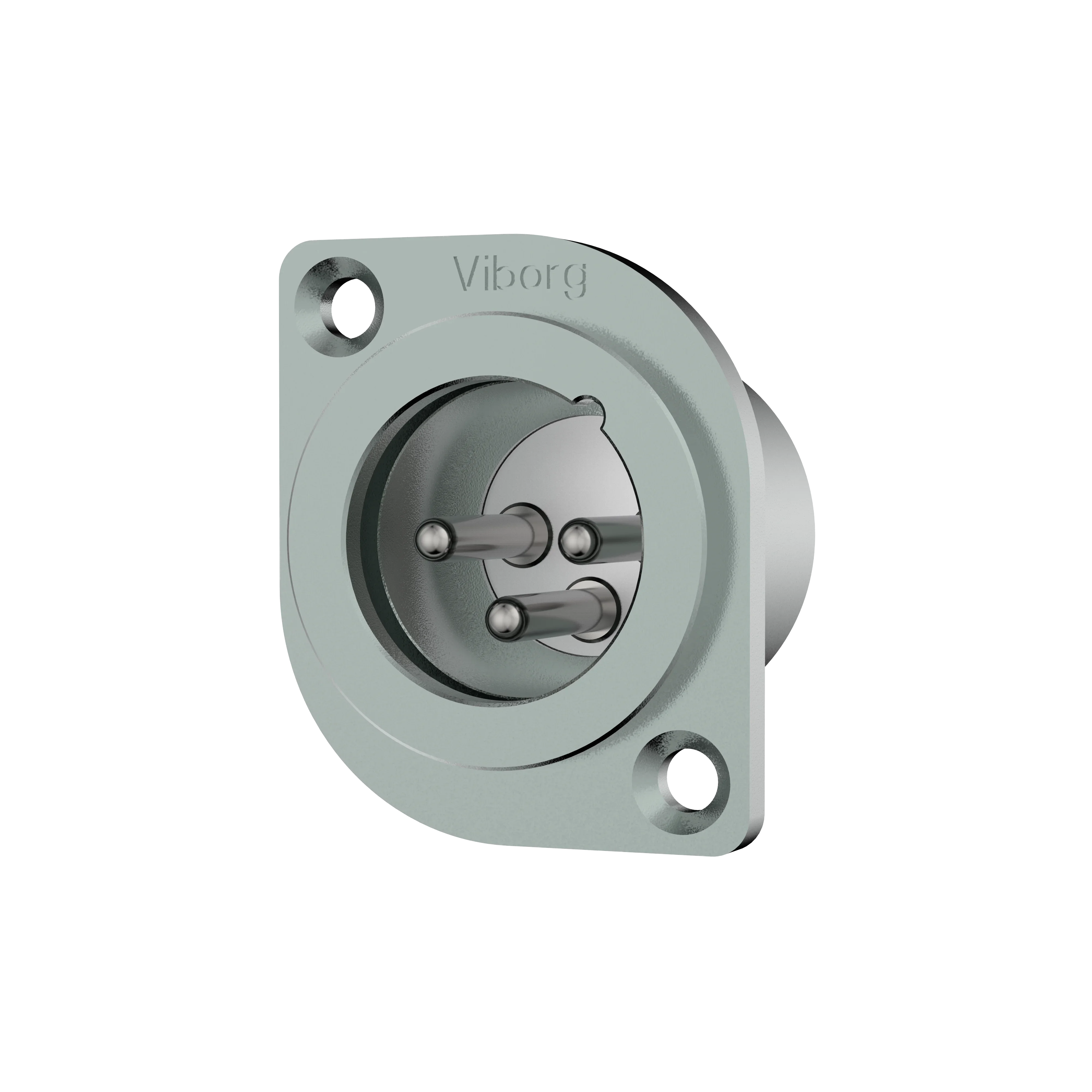 Viborg CM201R CF201R Pure Copper Rhodium Plated XLR 3-Pin Male/Female Panel Mount Chassis Socket Connector Adapter Plug