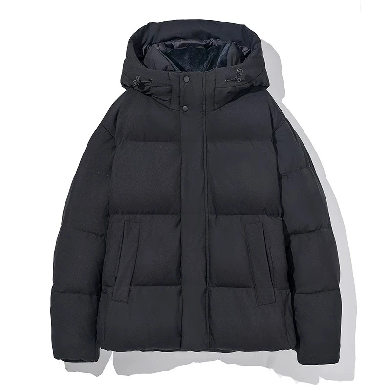 Chaqueta de plumón corta para mujer, abrigo con capucha holgado y grueso con plumón de pato blanco 90, chaquetas informales holgadas para mujer, Parker cálido para invierno 2025