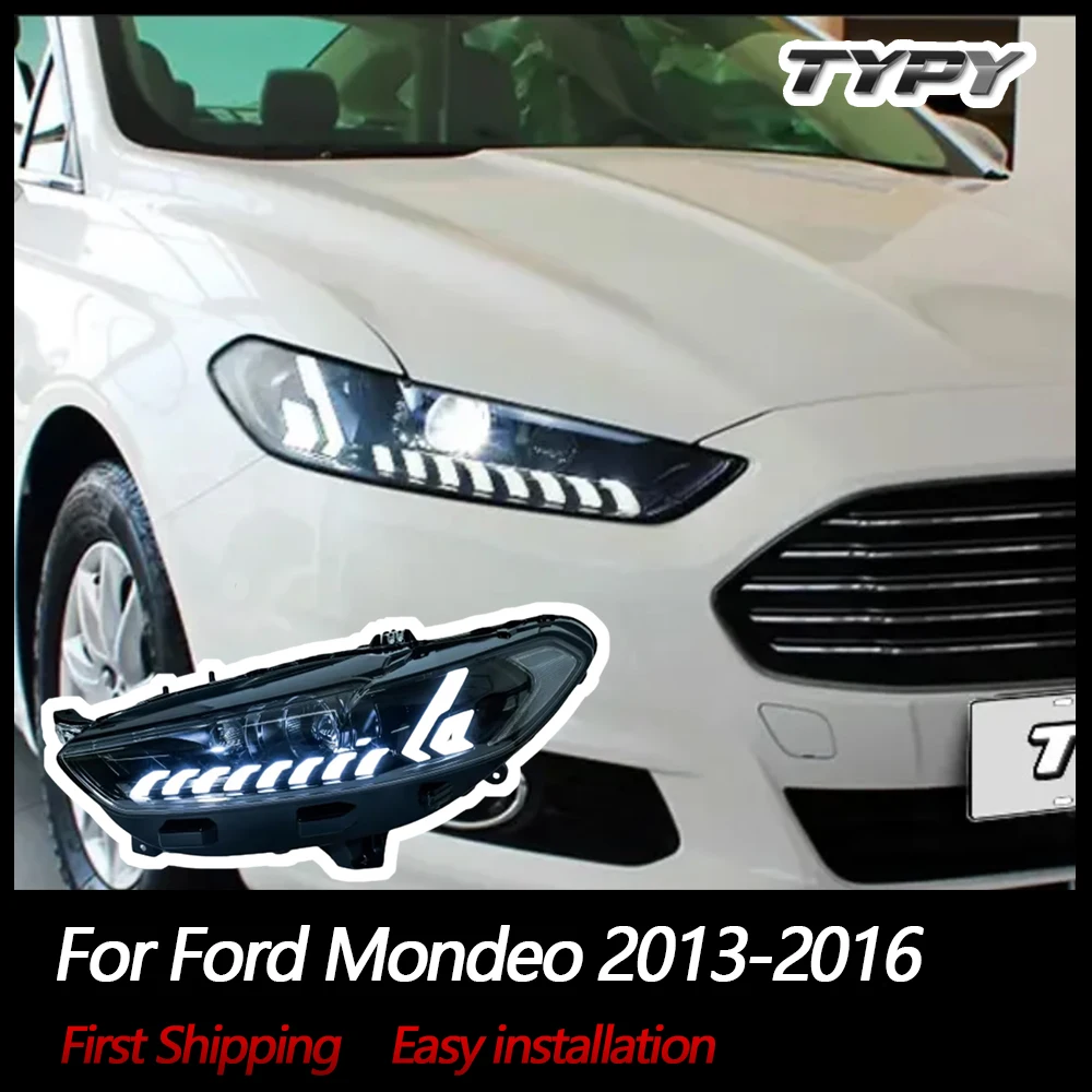 

TYPY Car Lights For Ford Mondeo Headlight 2013-2016 LED Projetor head Lamp Daytime Running Light Automotive Accessories