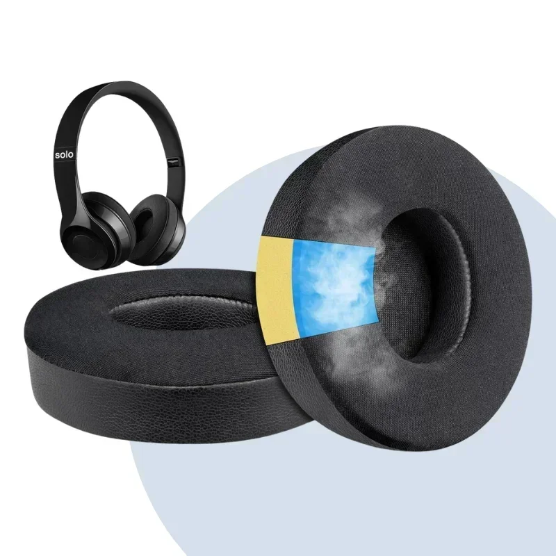1 Pair Cooling Gel Replacement Ear Pads Cushions for Beats Solo 2 Solo 3 Wireless Headphones Solo2 Solo3 Earpads