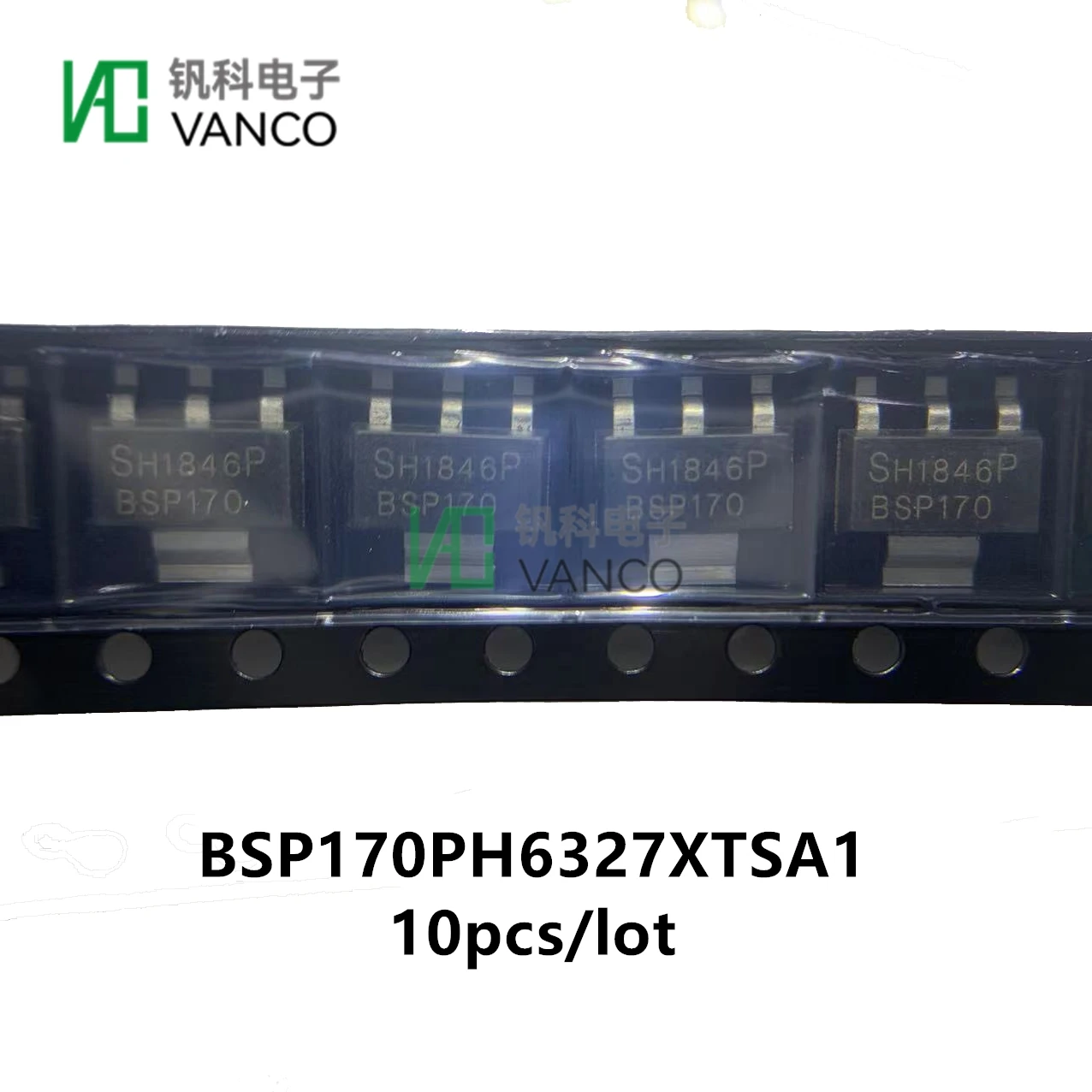 10pcs/lot BSP170PH6327XTSA1 Transistor Kit MOSFET P-CH 60V 1.9A SOT223-4 In Sctock