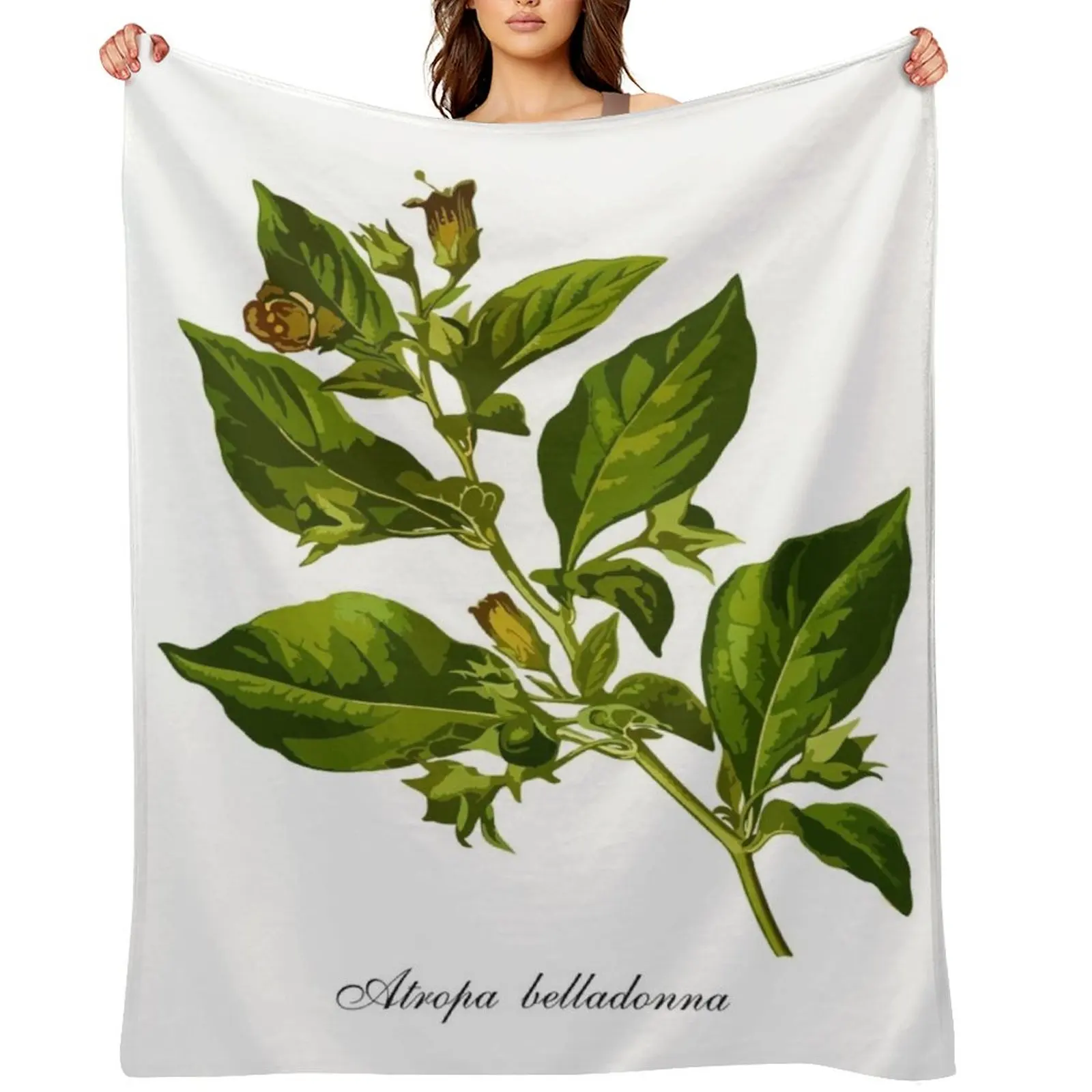 

Black Deadly nightshade (Atropa belladonna) Throw Blanket Camping Decorative Sofas for sofa for winter Blankets