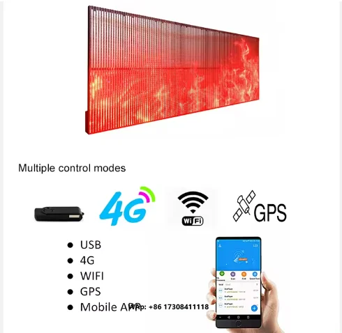 Taxi Rear Window Light Emitting Diode Display Advertising Transparent Screen F Car Display