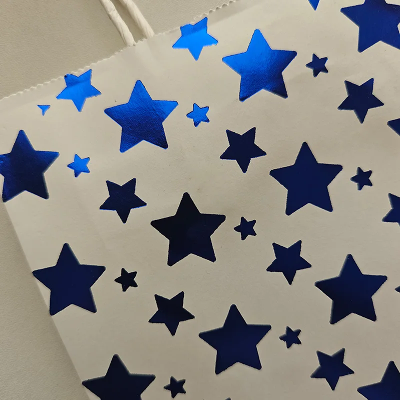 12/24/36PCS Bunte Stern Papiertüten Mehrfarbige Geschenkverpackung Weihnachtsfeiern Geburtstag Hochzeit Geschenkverpackung Handtaschen – Detail 6