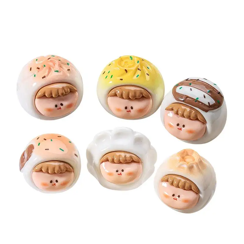 Miniature Cartoon Figures Trendy Ornaments Showcase Miniature Granules Cute Resin Figurine For Girls Trendy Collectibles