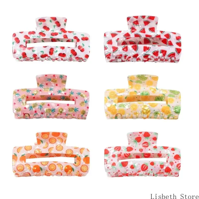 

124A ПВХ лимонные волосы челюсти Clip Clip Spring Party Accessories для женщин Girls Secure Grip