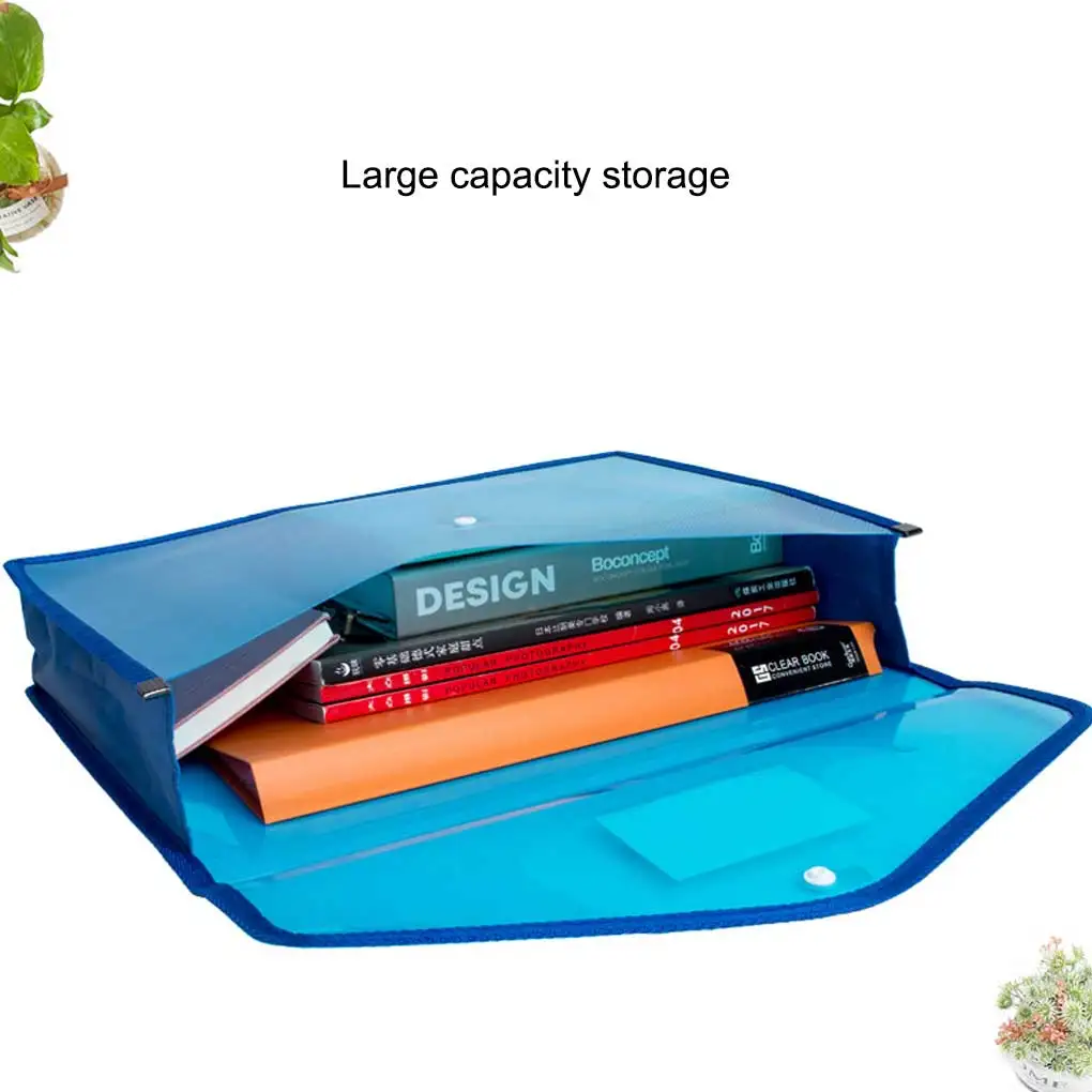 B5 Plastic Envelopes Document File Folders Snap Closure Pouch Bag School