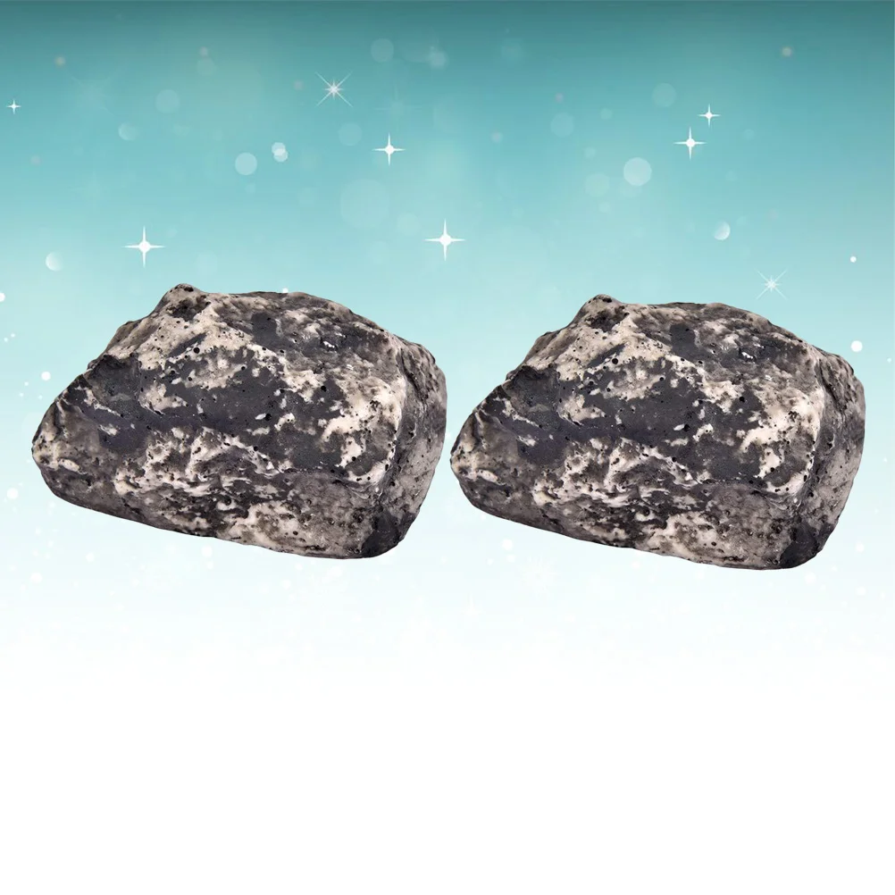 Stone-type Resin Key Box Hidden Storage Case Artificial Stone Key Hider Key Holder (Stone Cover + Stopper)