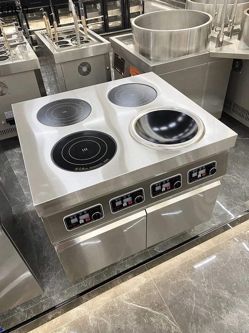 commercial high-power 3500W multi-head induction cooker three or four holes six or eight eyes Malatang braised chicken