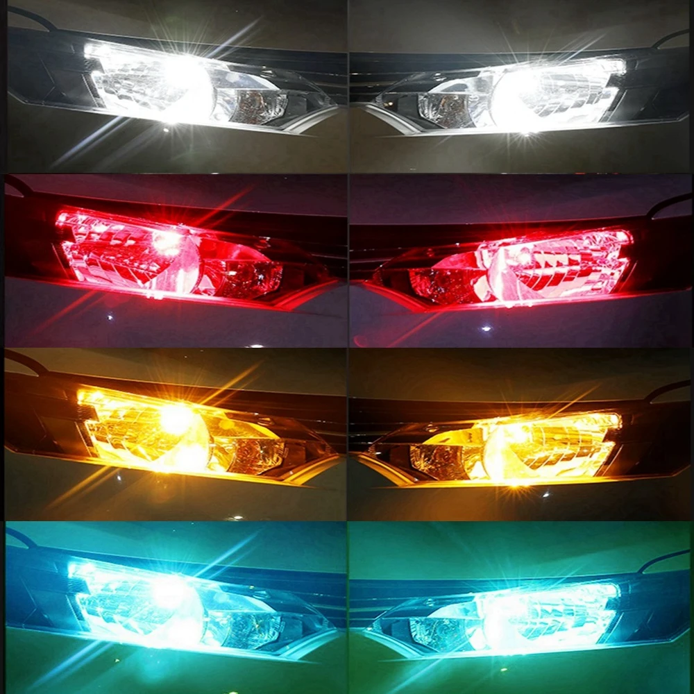 10Pcs T10 W5W WY5W 2825 Super Bright LED Canbus No Error Car Interior Reading Dome Lights Auto Parking Lamp Wedge Tail Side Bulb