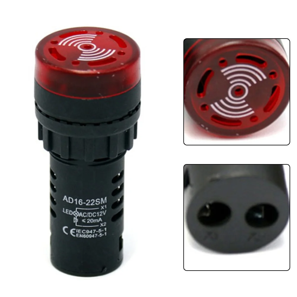 Sound And Optical Sound Buzzer Flash High Brightness Light Multifunctional Notify Red Sound AC/DC 220V AD16-22SM