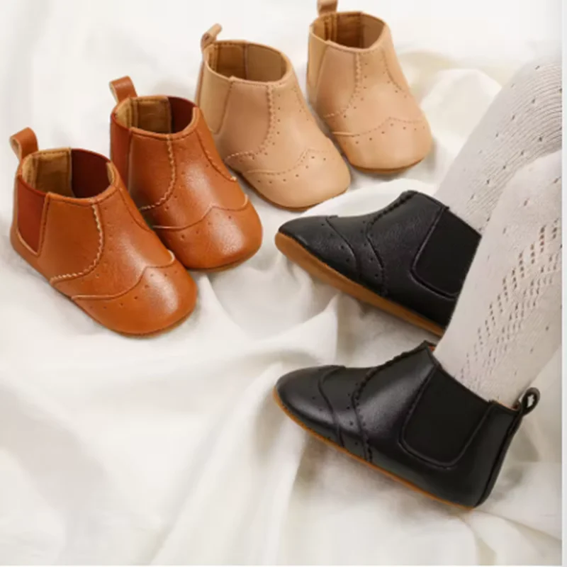 

Baby Booties Vintage Anti-slip Sole Winter Warm Baby Boys Girls Shoes Snow Booties First Walkers Infant Shoes