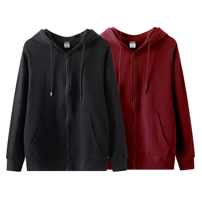 

Autumn Winter Clothing Printed American Workwear Heavyweight Hoodie Cardigan Zipper Sweatshirt Custom Printing