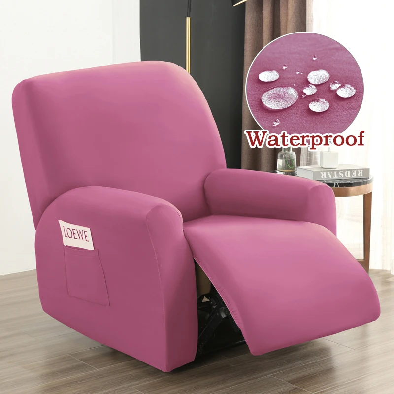 Water-resistant Recliner Covers with Pockets Stretch Reclining Chair Covers Sofa Couch Covers Furniture Protector for Pet Kids