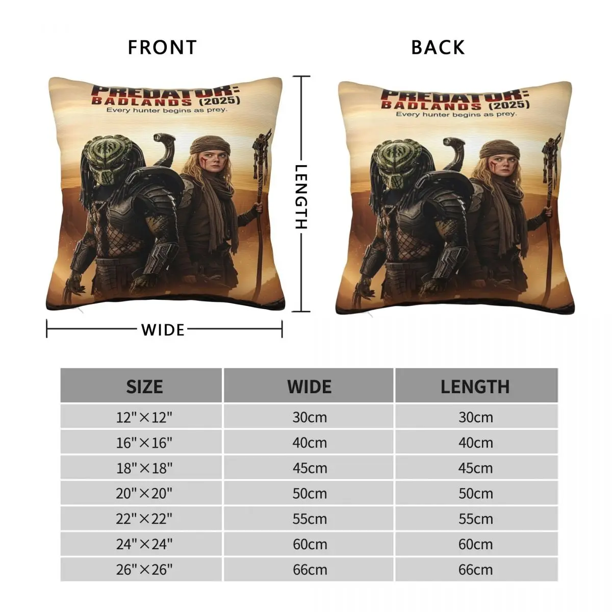 المفترس: Badlands المخدة ميرش الطباعة غطاء وسادة بوليستر غطاء وسادة للديكور غطاء المنزل مربع 18 "متعدد الحجم #4