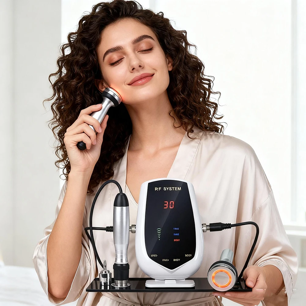 Beauty Skin Therapy Device 3 in 1 Facial Eye & Body Care for Lifting Tightening Wrinkle Removal & Slimming Anti-Aging Machine