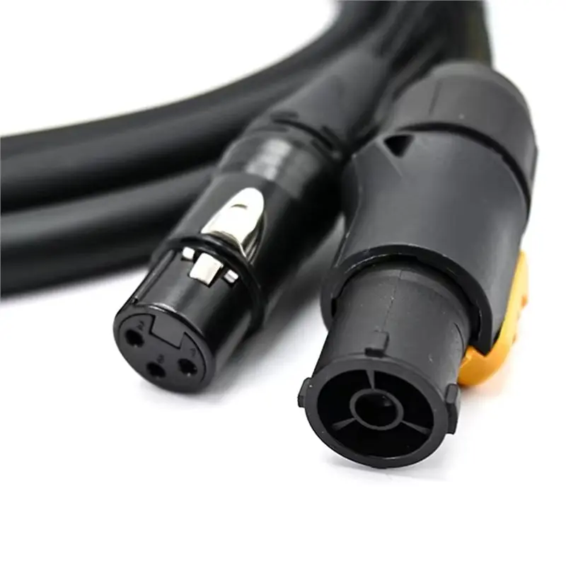 CLCU Outdoor 3 Pin DMX Truecon Combo Cable 1M/ IP65 XLR True1 For Combi Audio Lighting Wire For DJ Speaker Moving Head