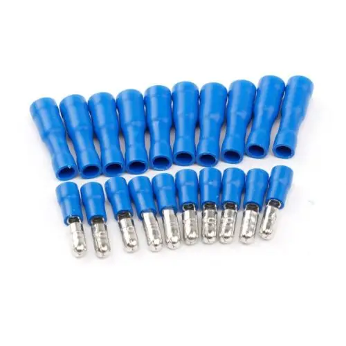 100PCS Blue Assorted Bullet Butt Connector Insulated Crimp Wire Terminals