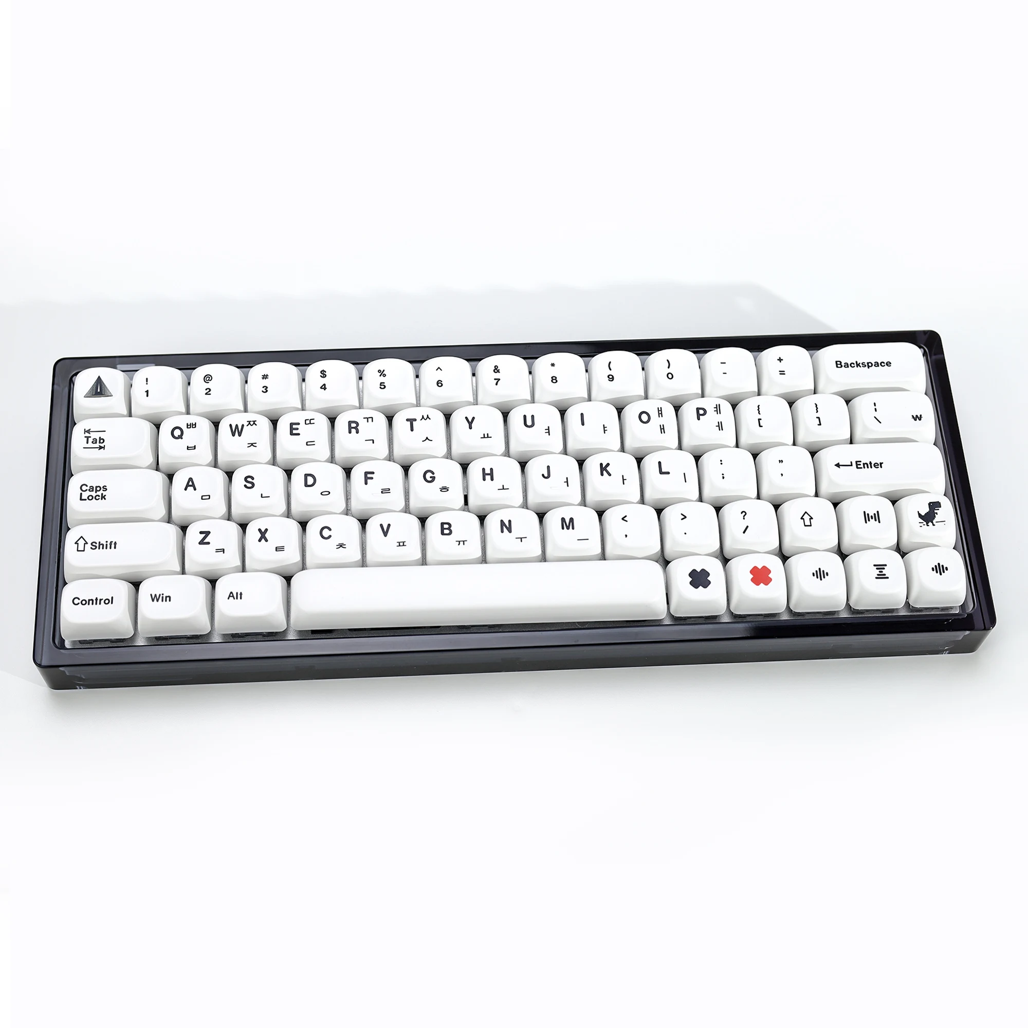 KBDiy Korean Keycap PBT GMK Minimal White Keycaps Mechanical Keyboard Gaming Custom KOA Profile 135 Keys Caps for MX Switches