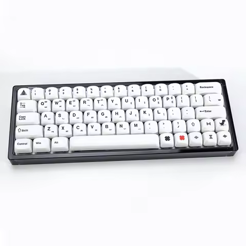KBDiy Korean Keycap PBT GMK Minimal White Keycaps Mechanical Keyboard Gaming Custom KOA Profile 135 Keys Caps for MX Switches