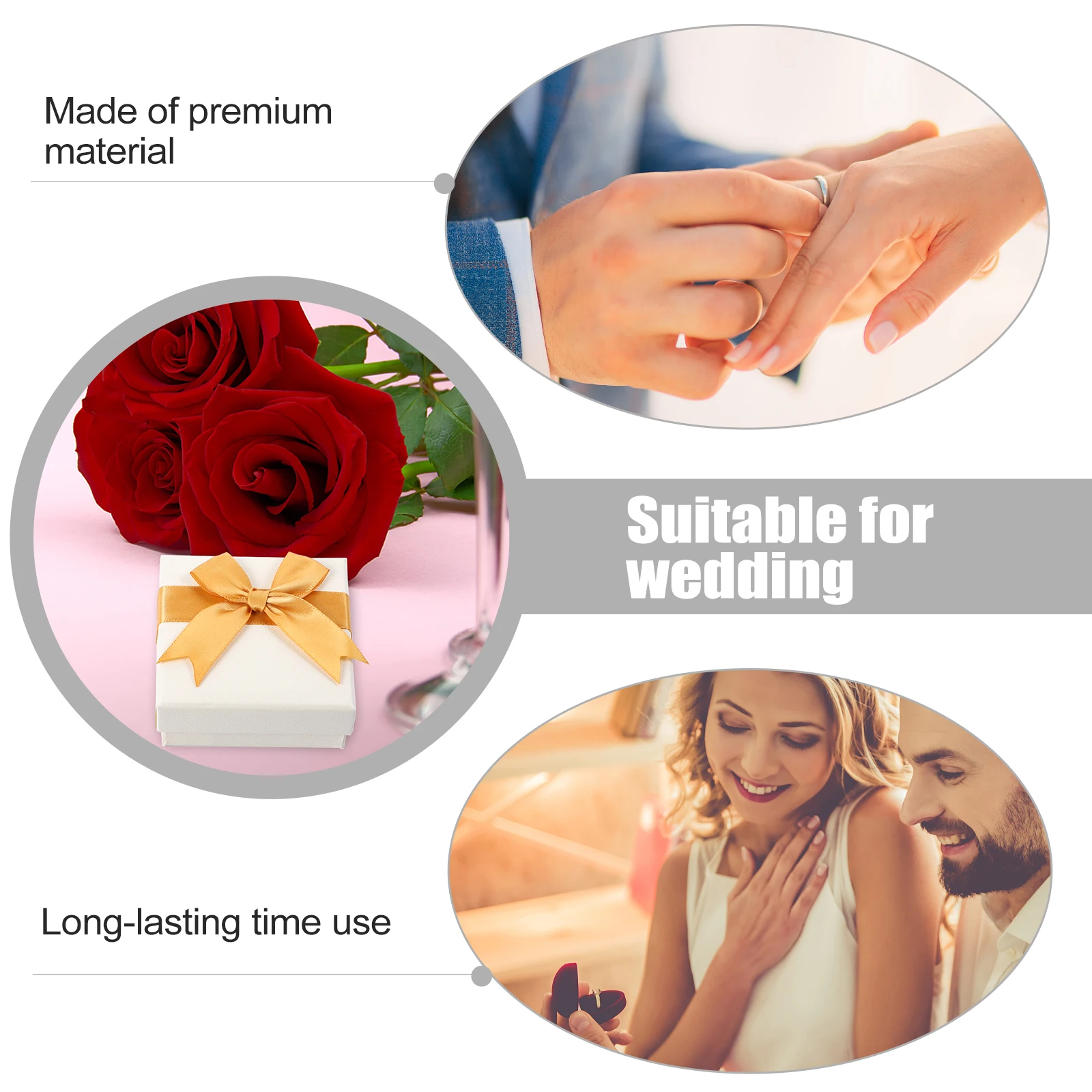 

12pcs Jewelry Boxes Bowknot Gift Storage Case Lightweight Compact Size for Women Party Packaging Small Earrings Protect