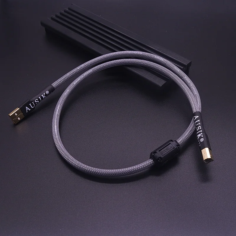 HiFi Type A To B USB Data Cable 4N OFC Canare Audio Cable for PC MP3 CD DVD Amplifier DAC AUSIK AS037