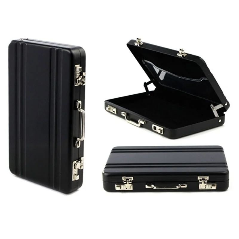 New Metal Storage Box Portable Handheld Storage Box Mini Briefcase Luggage Business Bank Card Business Card Holder Box