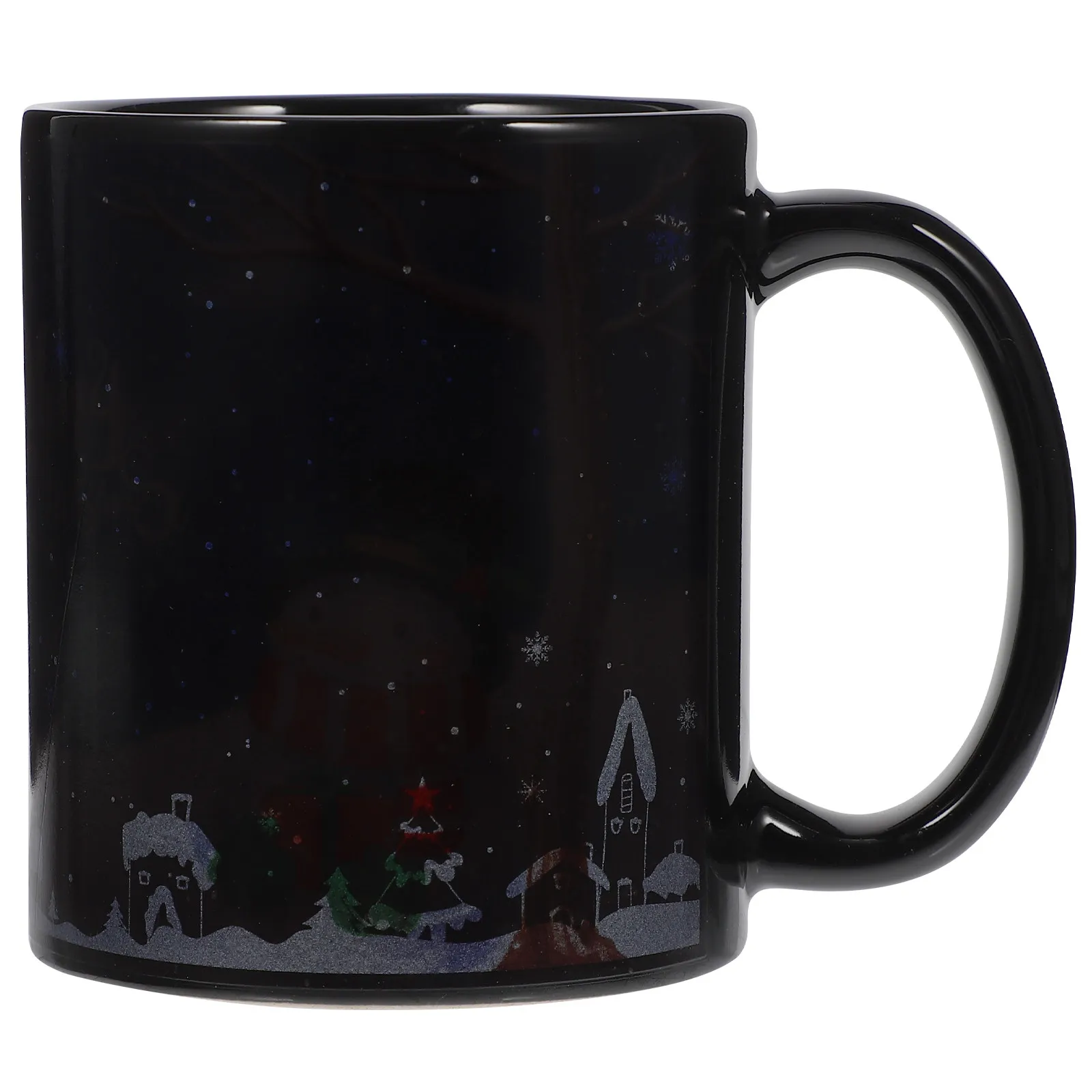 Festive Snowman Christmas Mug Ceramic Color Changing Heat Sensitive Cereal Breakfast Coffee Tea Soup Cup Holiday Decoration Gift