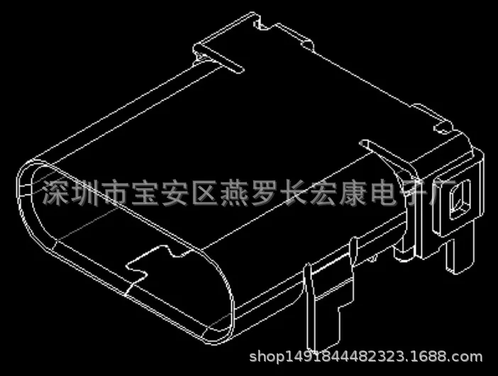 For USB TYPE-C 16PIN female seat 16pin full sticker, front plug and rear sticker, double package TYPE-C female seat