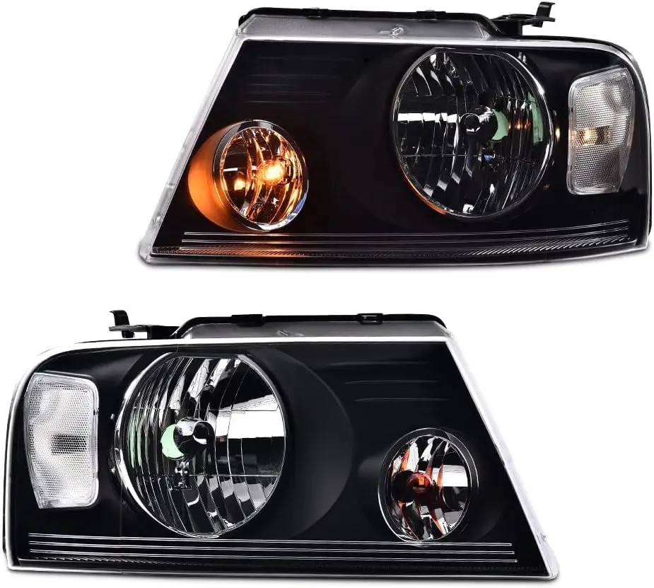 

Фары, совместимые с Ford F150 2006-2008 Ford F150 2006-2008, фара с бампером Lincoln Mark Lt 2004, хромированный галогенный корпус
