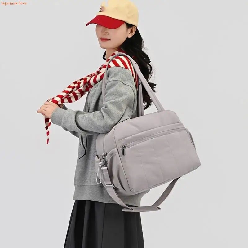 

Q5WE Women's Travel Luggage Bag With Wet Dry Compartment Nylon Bag Multiple Pockets Adjustable Strap for Gym Swimming Commute