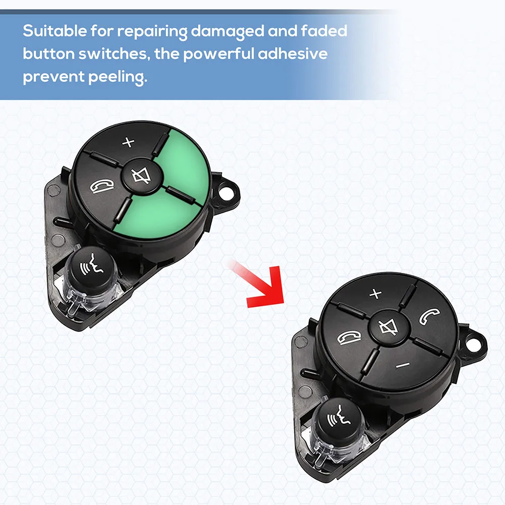 

Наклейки, черные кнопки, наклейки, ПЭТ-переключатель, оригинальные узоры переключателей, ремонтные наклейки, узоры, высокое качество, 2007-14, E-Class