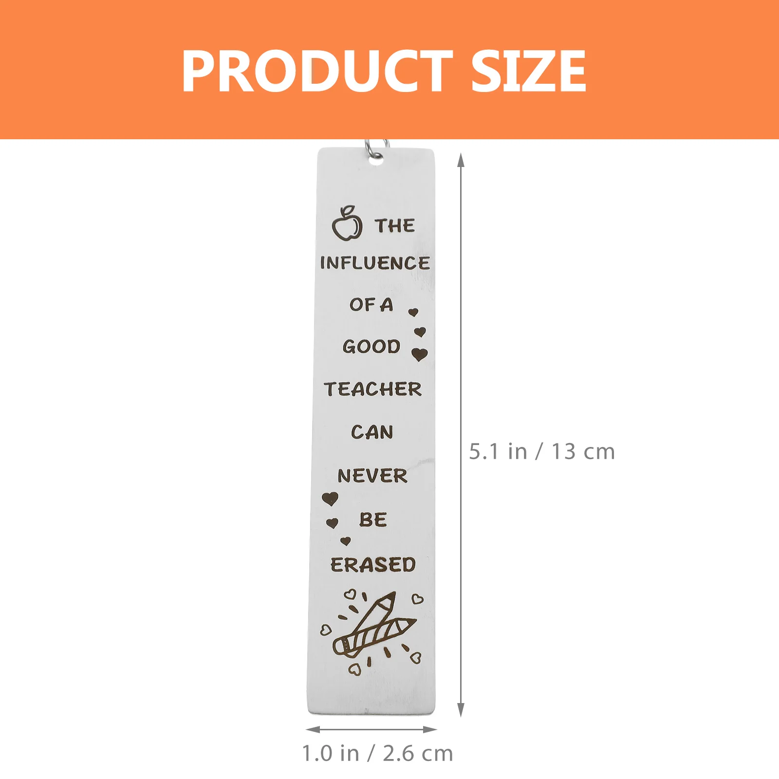 

Delicate Stainless Steel Bookmark Engraved Portable Page Marker Unique Bookmarks for Book Lovers Gifts for Teachers