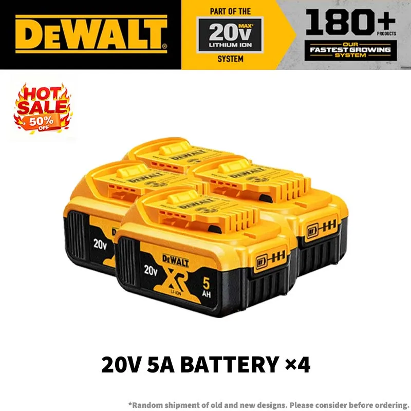 DeWALT XR 100% Original Battery 18V/20V/60V 2Ah 5Ah 6Ah 9Ah DCB200 DCB202 DCB205 DCB206 DCB209 DCB609 Power Tool with Charger image 3