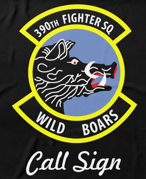 USAF F-15 High Tech Eagle 390th \'Wild Boars\' Fighter Squadron T-Shirt Short Sleeve Casual 100% Cotton O-Neck Summer Mens T-shirt